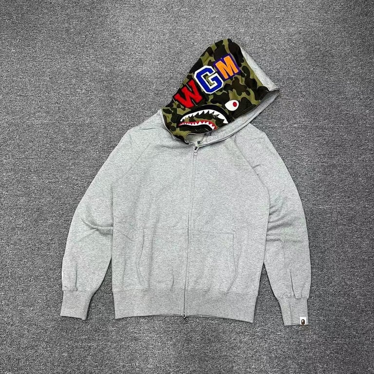 BAPE Shark Full Zip Hoodie Camo Detail - 3