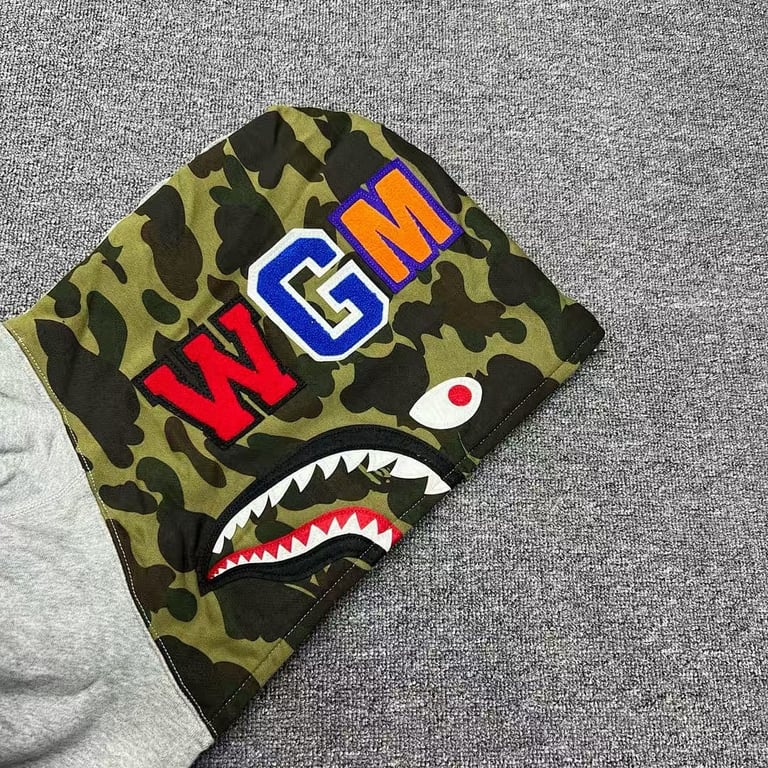 BAPE Shark Full Zip Hoodie Camo Detail - 6