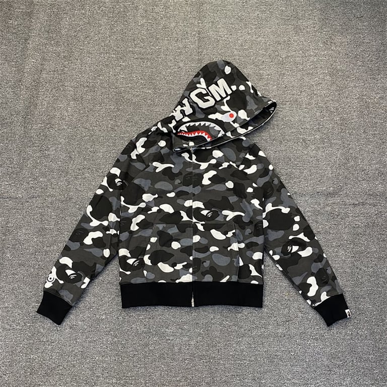 BAPE Shark Full Zip Camo Hoodie - 13