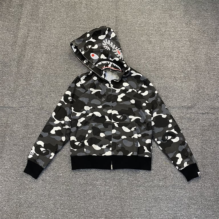 BAPE Shark Full Zip Camo Hoodie - 14