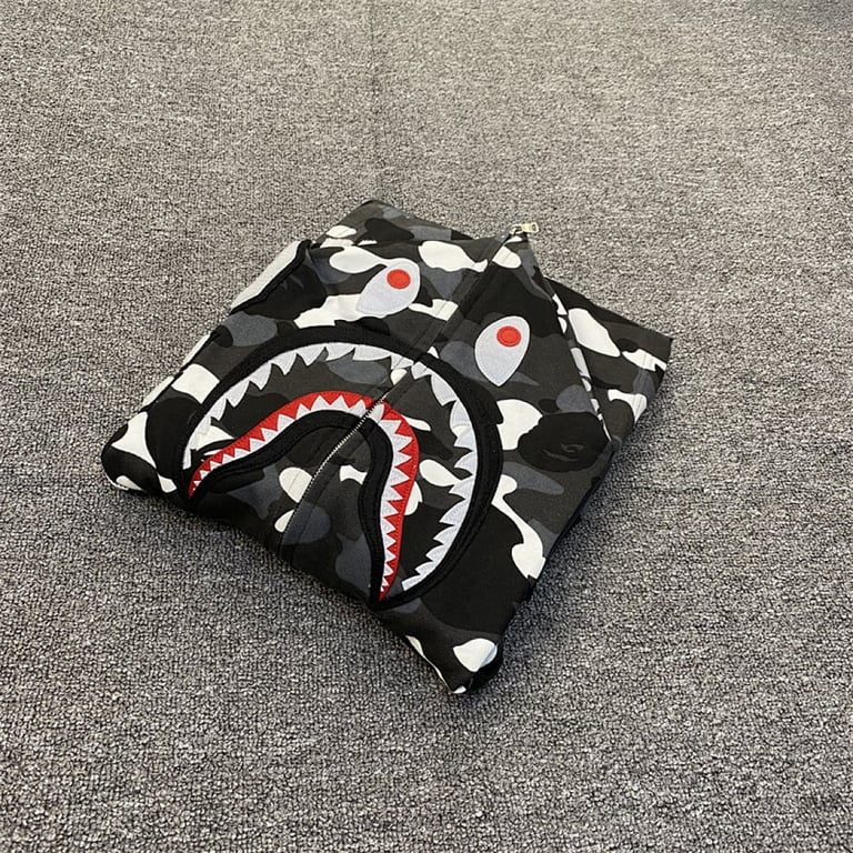 BAPE Shark Full Zip Camo Hoodie - 15