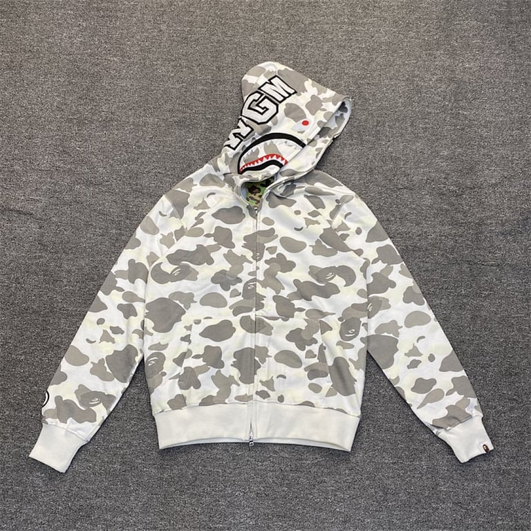 BAPE Shark Full Zip Camo Hoodie - 3