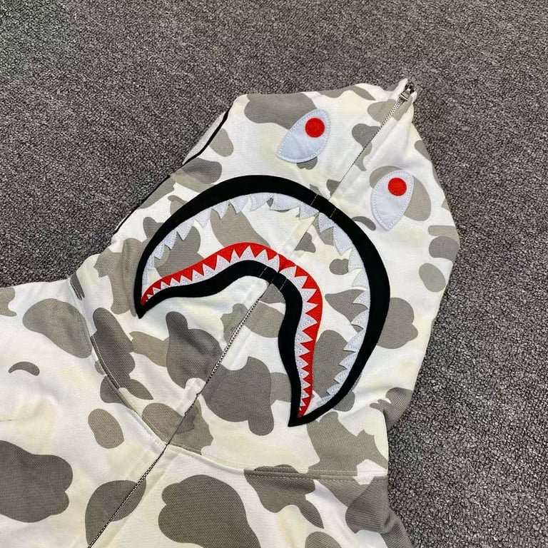 BAPE Shark Full Zip Camo Hoodie - 5