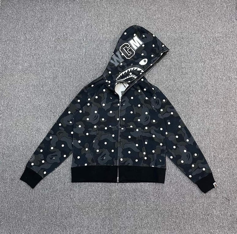 BAPE Shark Polka Dot Camo Full Zip Hoodie - 3