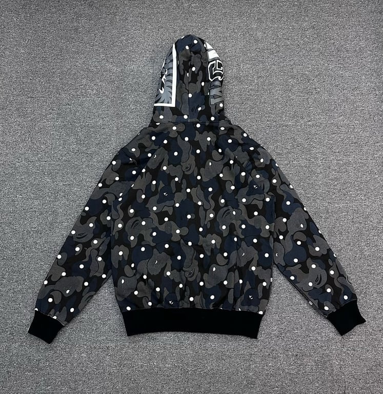 BAPE Shark Polka Dot Camo Full Zip Hoodie - 4