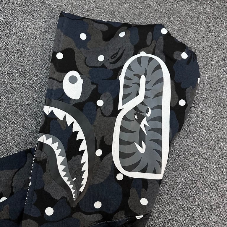 BAPE Shark Polka Dot Camo Full Zip Hoodie - 5