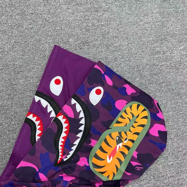 BAPE Double Hat Shark Full Zip Hoodie - 15