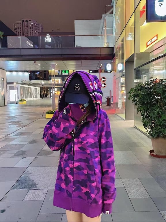 BAPE Double Hat Shark Full Zip Hoodie - 18
