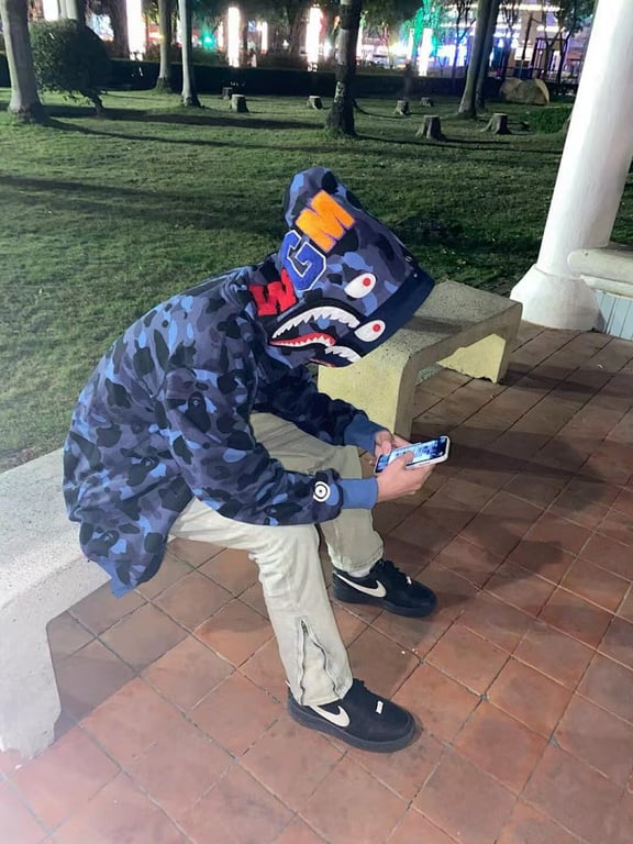 BAPE Double Hat Shark Full Zip Hoodie - 22