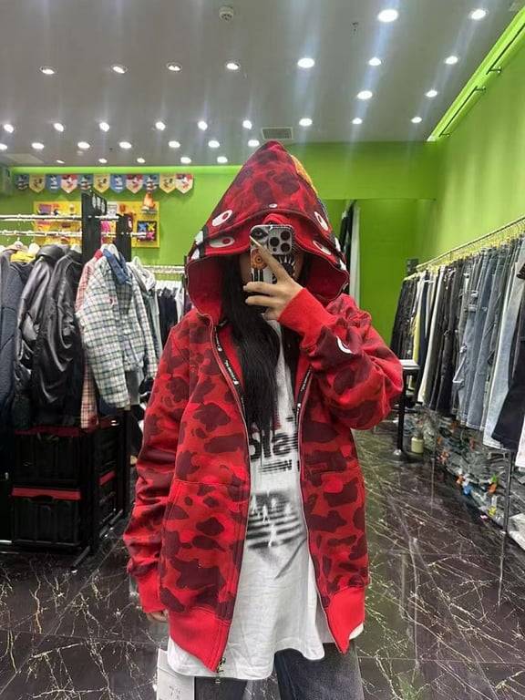 BAPE Double Hat Shark Full Zip Hoodie - 30