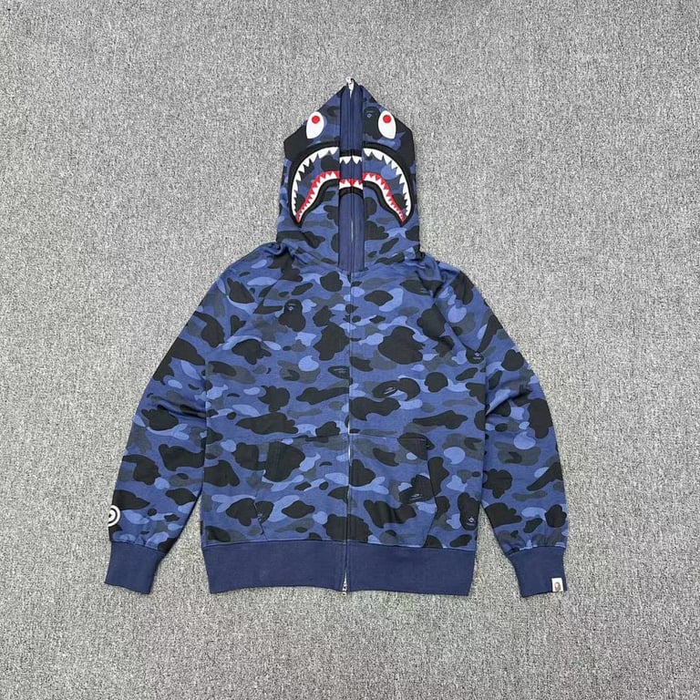 BAPE Double Hat Shark Full Zip Hoodie - 4