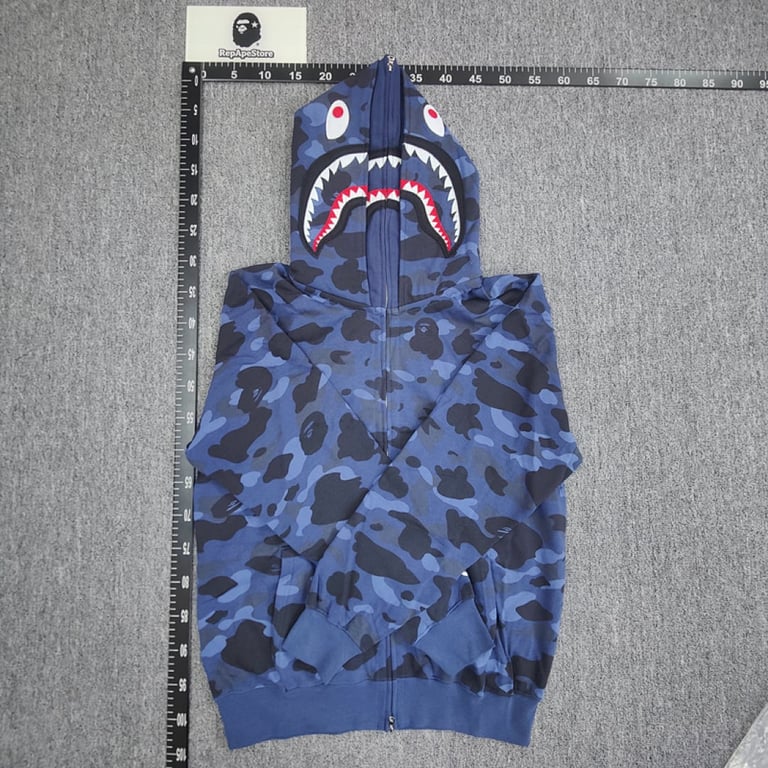 BAPE Double Hat Shark Full Zip Hoodie - 32