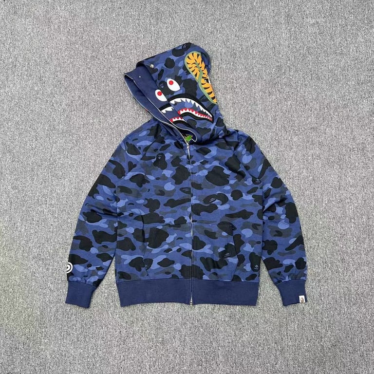 BAPE Double Hat Shark Full Zip Hoodie - 6