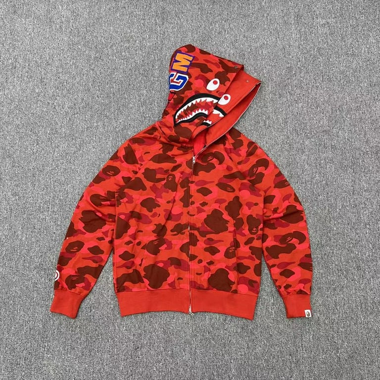 BAPE Double Hat Shark Full Zip Hoodie - 8