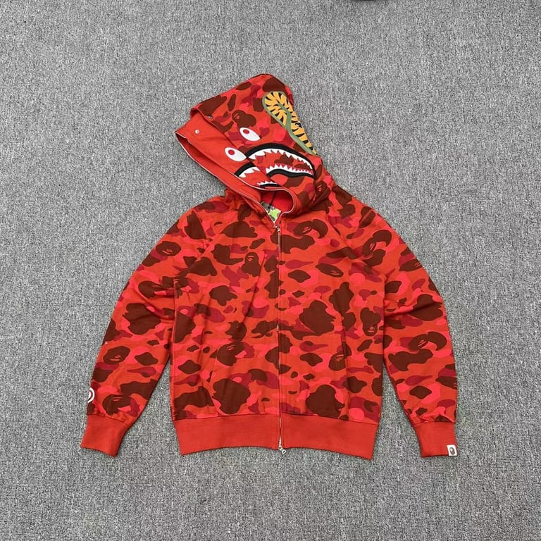 BAPE Double Hat Shark Full Zip Hoodie - 9
