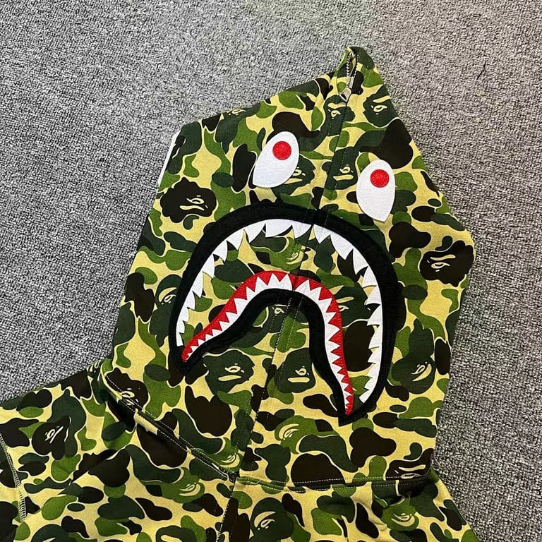 BAPE Shark Full Zip Camo Hoodie - 14