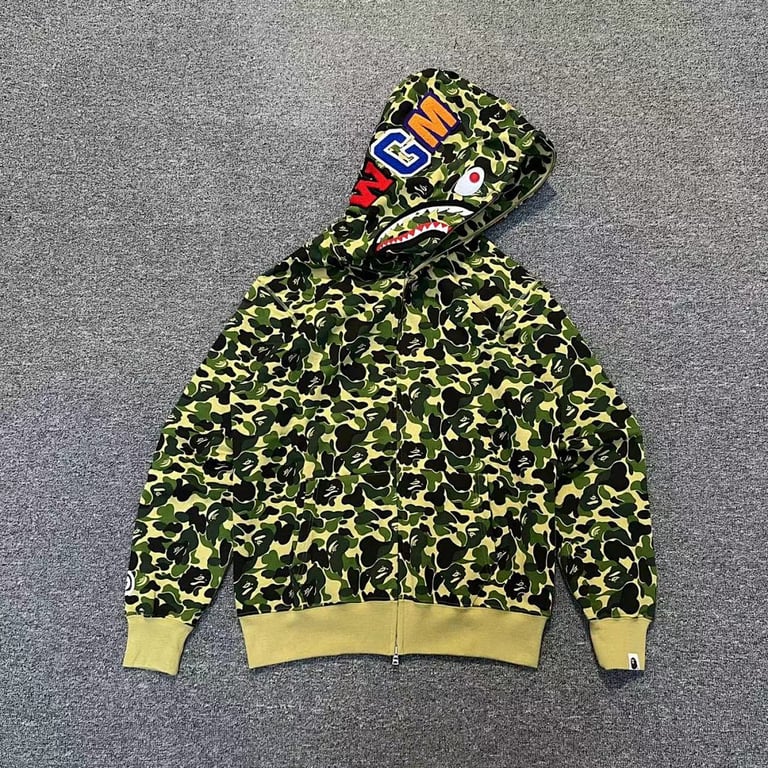BAPE Shark Full Zip Camo Hoodie - 3