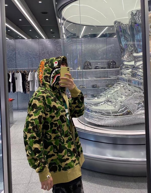 BAPE Shark Full Zip Camo Hoodie - 30