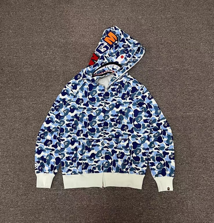 BAPE Shark Full Zip Camo Hoodie - 8