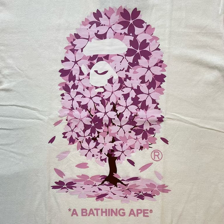 BAPE Sakura Ape Head Graphic Tee - 14
