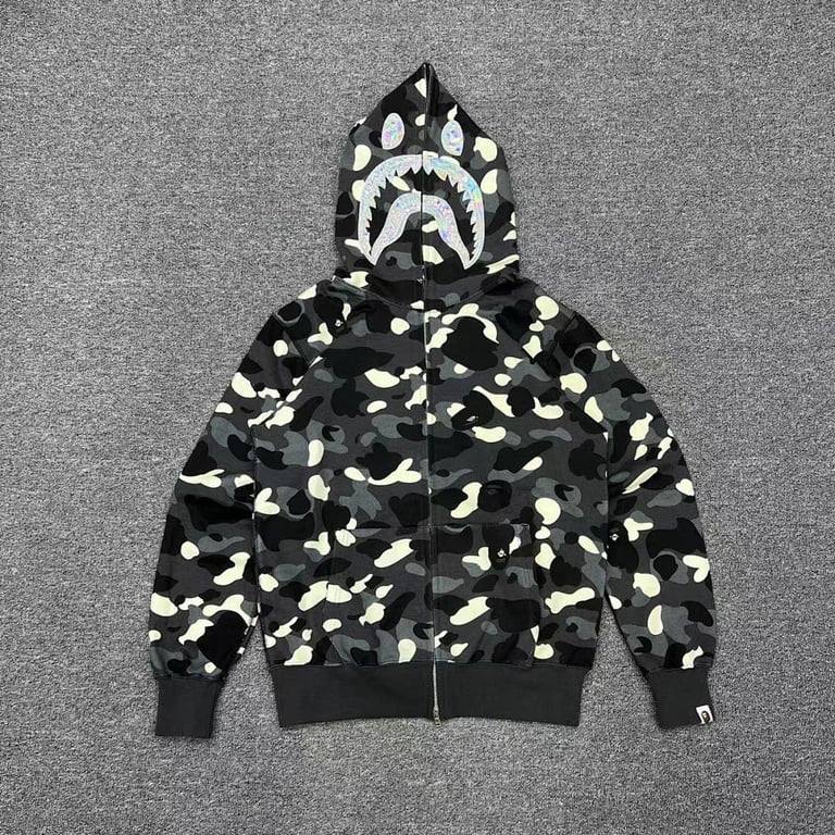 BAPE Shark Full Zip Camo Hoodie - 2