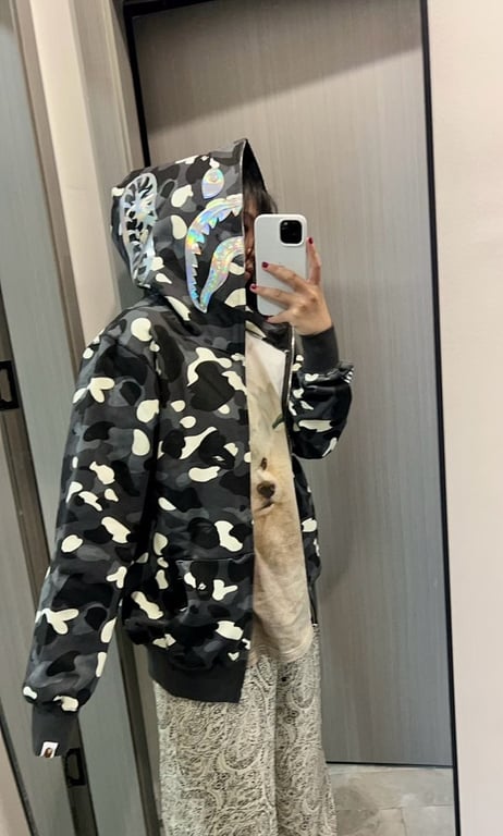 BAPE Shark Full Zip Camo Hoodie - 11