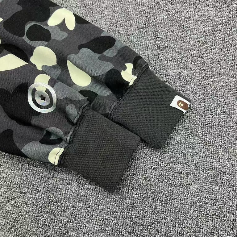BAPE Shark Full Zip Camo Hoodie - 12