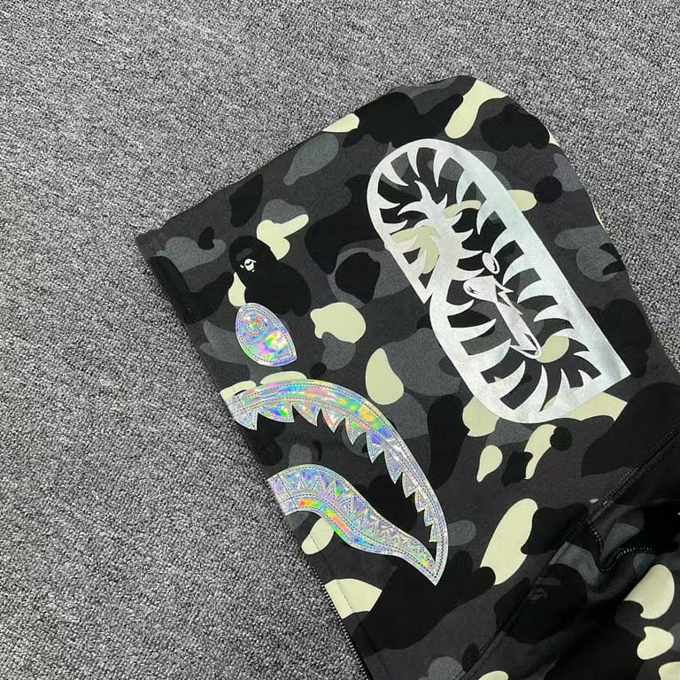 BAPE Shark Full Zip Camo Hoodie - 13
