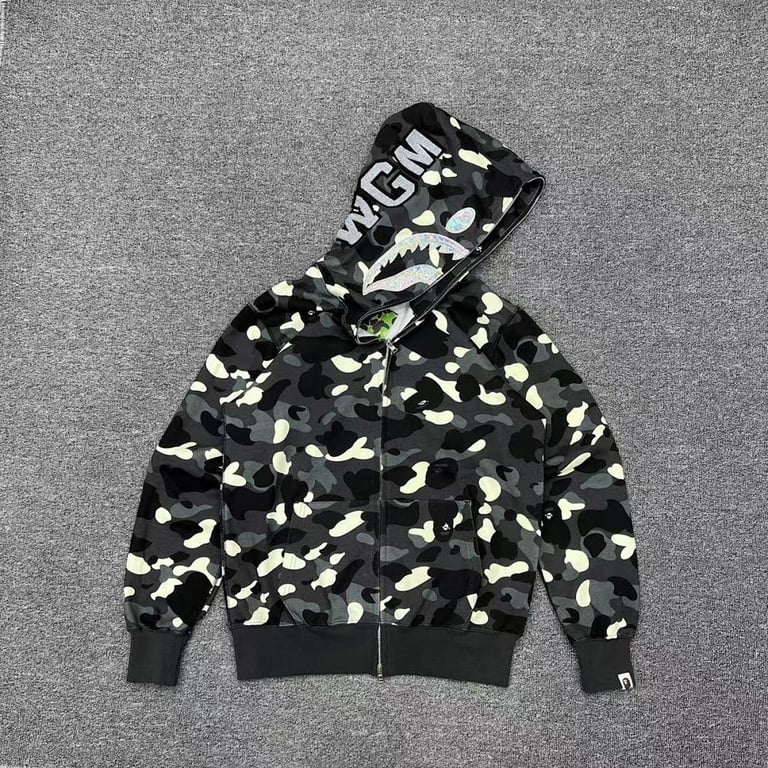 BAPE Shark Full Zip Camo Hoodie - 3