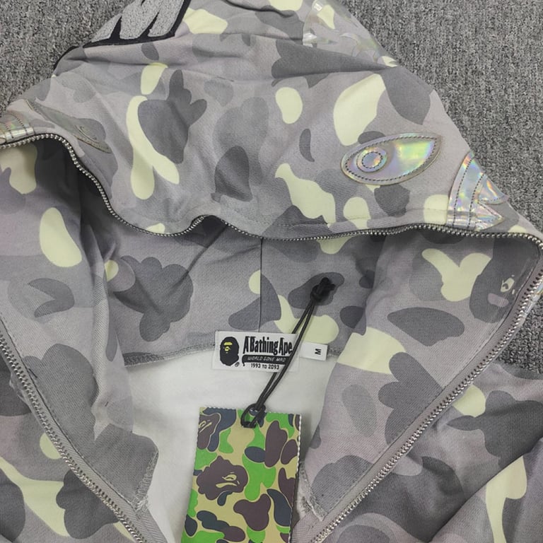 BAPE Shark Full Zip Camo Hoodie - 30