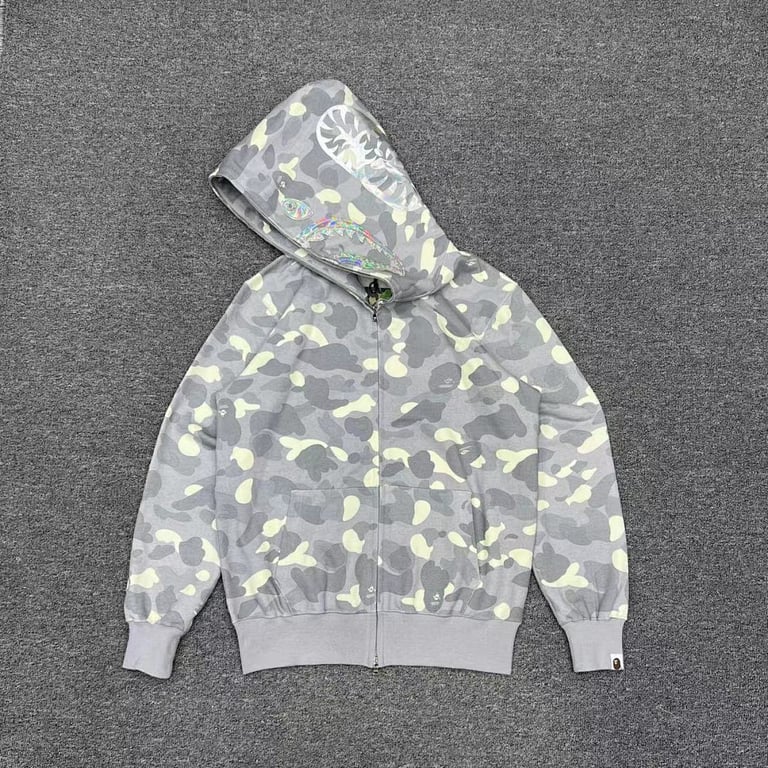 BAPE Shark Full Zip Camo Hoodie - 6