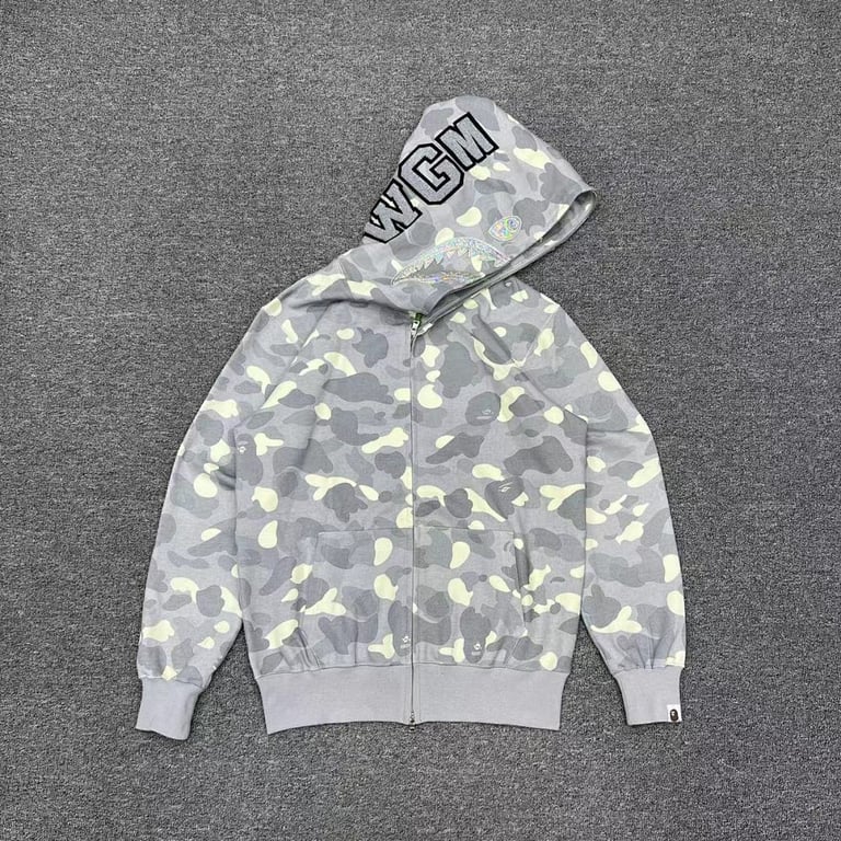 BAPE Shark Full Zip Camo Hoodie - 7