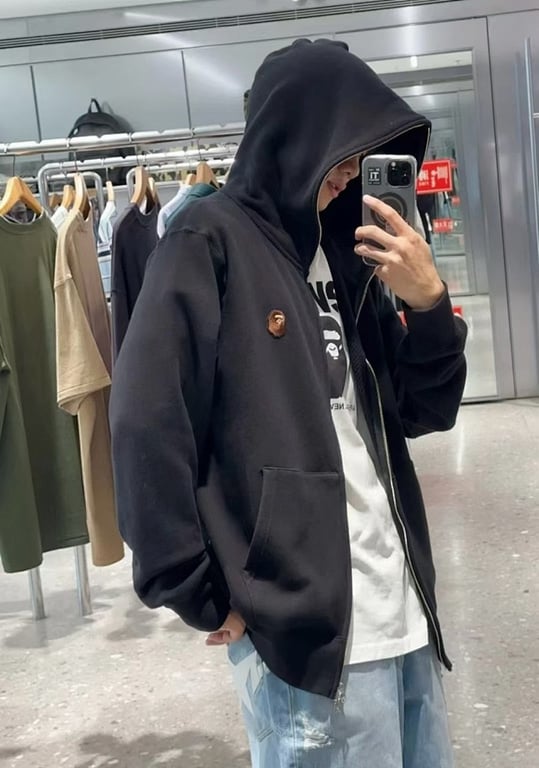 BAPE Single Hat Full Zipper Hoodie - 8