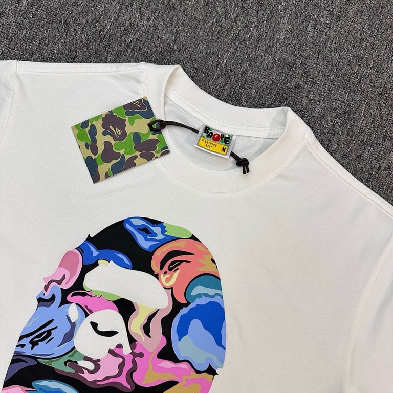 BAPE Marbled Ape Head Graphic Tee - 10