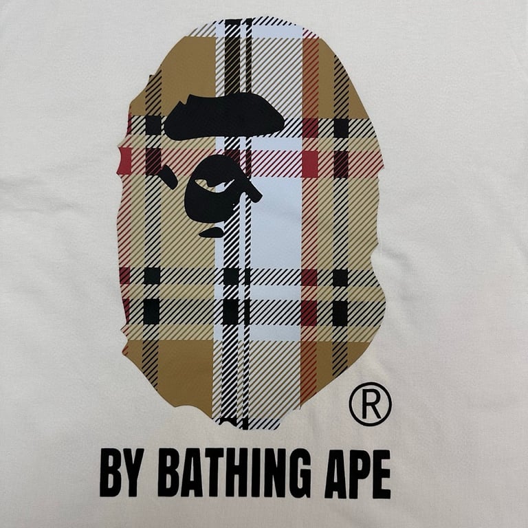BAPE Check Ape Head Graphic Tee - 13