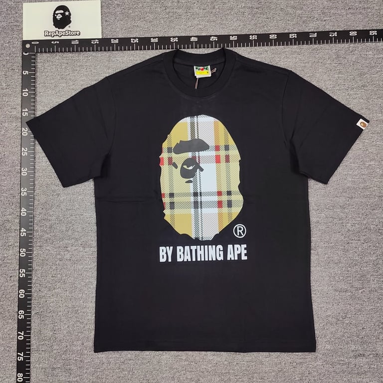 BAPE Check Ape Head Graphic Tee - 14