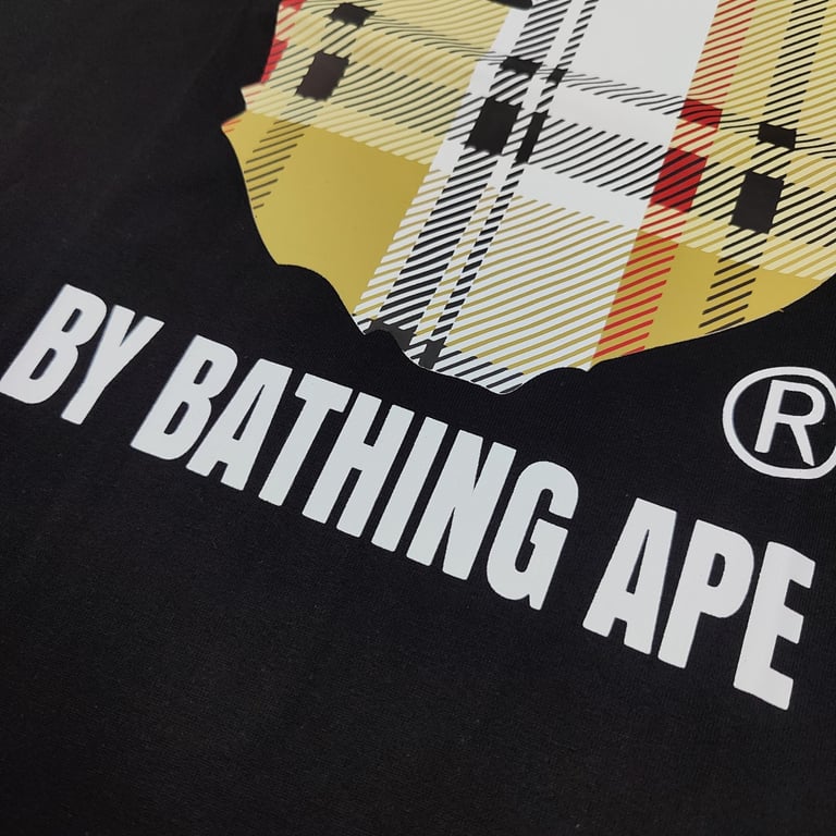 BAPE Check Ape Head Graphic Tee - 17