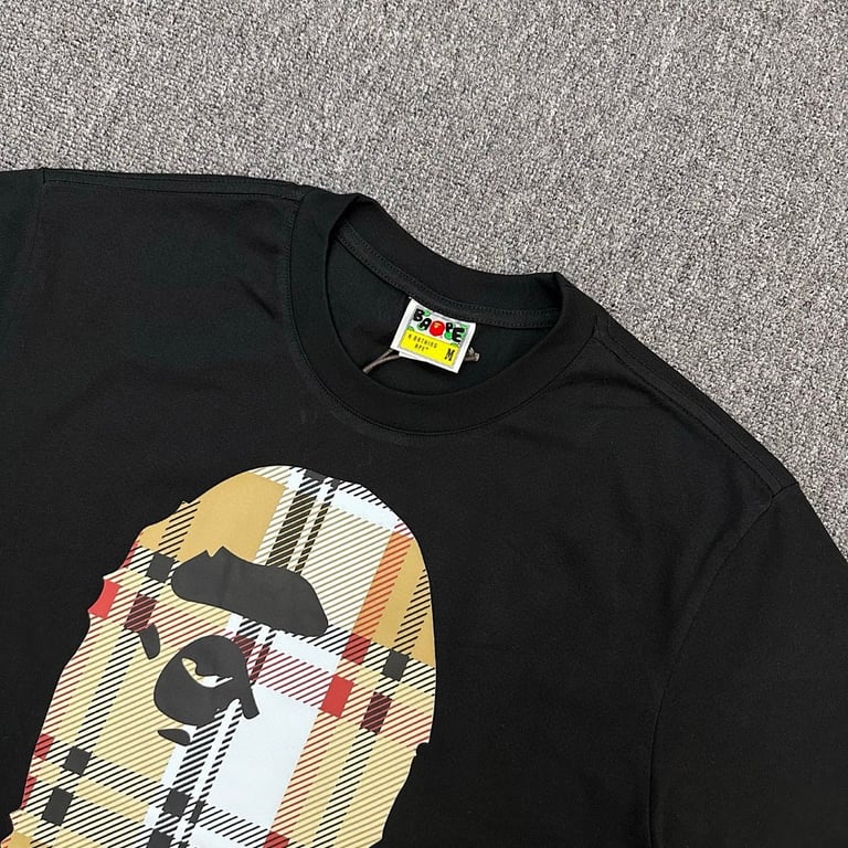 BAPE Check Ape Head Graphic Tee - 4
