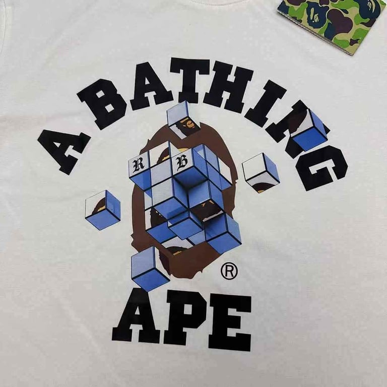 BAPE Cube Graphic Tee White - 4