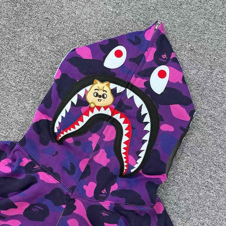 BAPE Camo Shark Full Zip Hoodie SEO ART - 13
