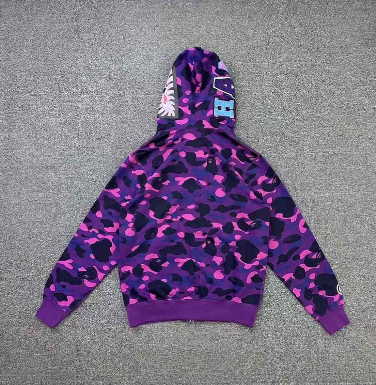 BAPE Camo Shark Full Zip Hoodie SEO ART - 14
