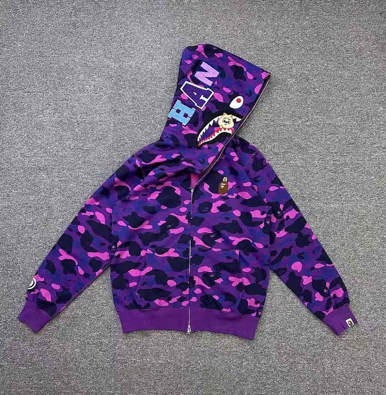 BAPE Camo Shark Full Zip Hoodie SEO ART - 15