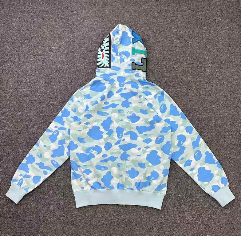 BAPE Camo Shark Full Zip Hoodie SEO ART - 19