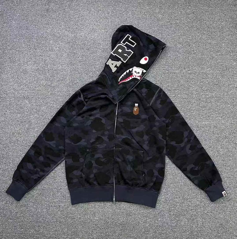 BAPE Camo Shark Full Zip Hoodie SEO ART - 10