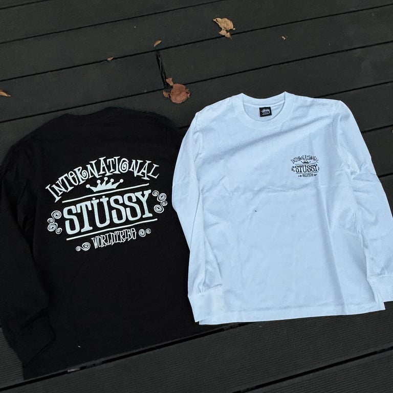 Stüssy FW25 Crown & Lettering Long-Sleeve Top - 3