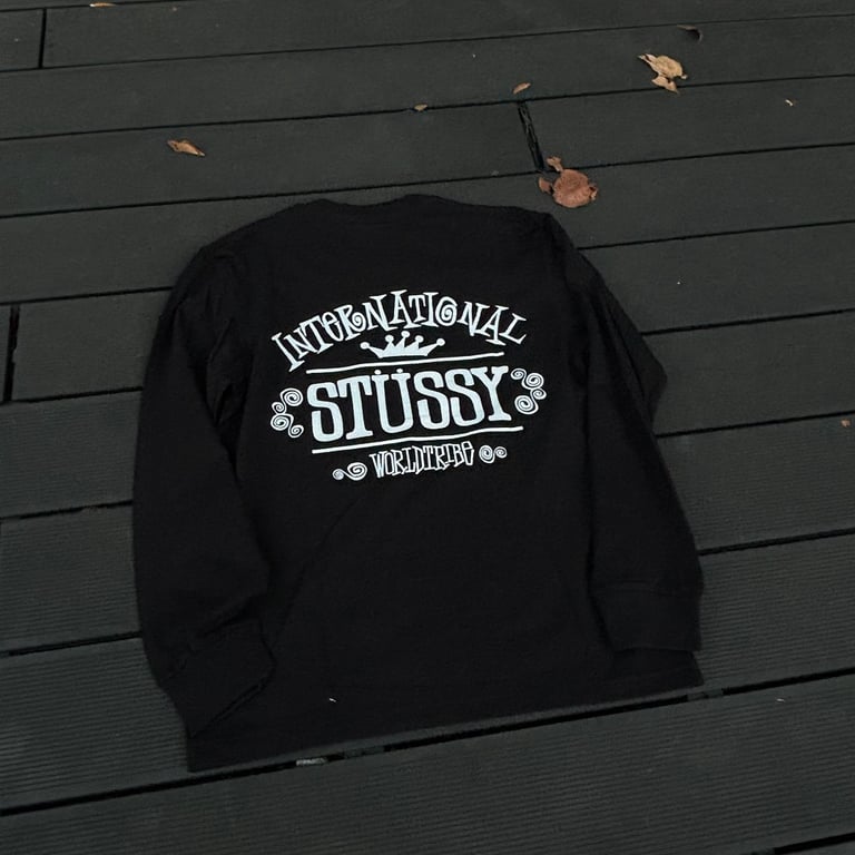 Stüssy FW25 Crown & Lettering Long-Sleeve Top - 5