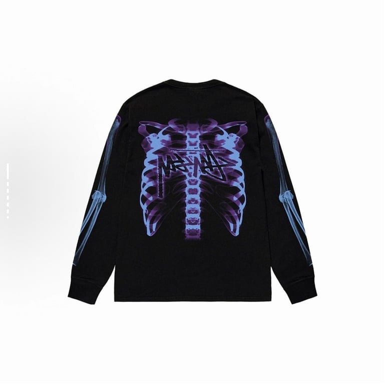 Stüssy Reflective Skull Long-Sleeve Top - 14