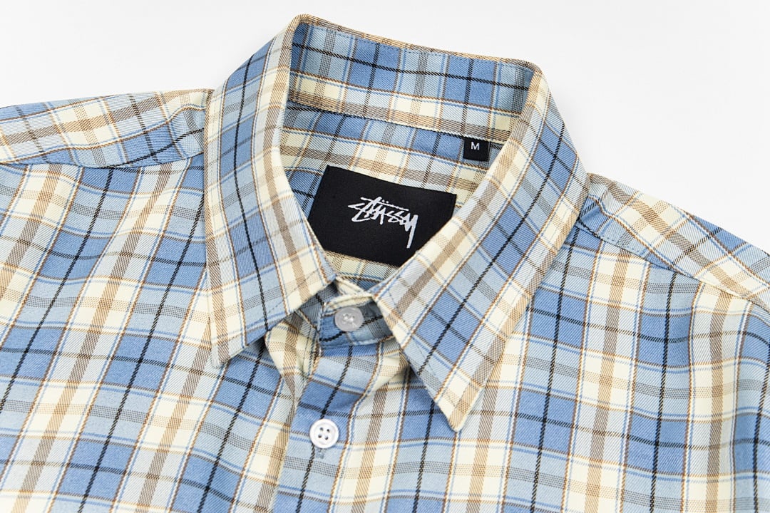 Stüssy SS24 DAN Washed Cotton Plaid Long-Sleeve Shirt - 15