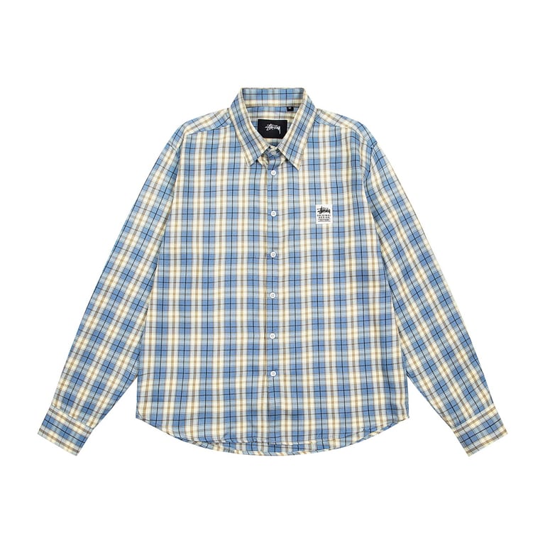 Stüssy SS24 DAN Washed Cotton Plaid Long-Sleeve Shirt - 5