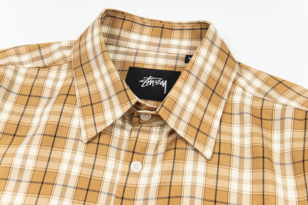 Stüssy SS24 DAN Washed Cotton Plaid Long-Sleeve Shirt - 7